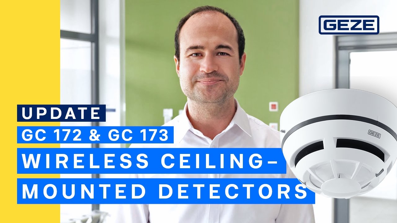 Update GC 172 and GC 173 wireless ceiling-mounted detector We have good news on sustainability: The batteries of our GC 172 and GC 173 wireless ceiling-mounted detectors now last 8 years! This saves a lot of resources. In addition, this reduces maintenance costs - which also saves costs and time. Product manager Dietmar Botosch provides information in the video.